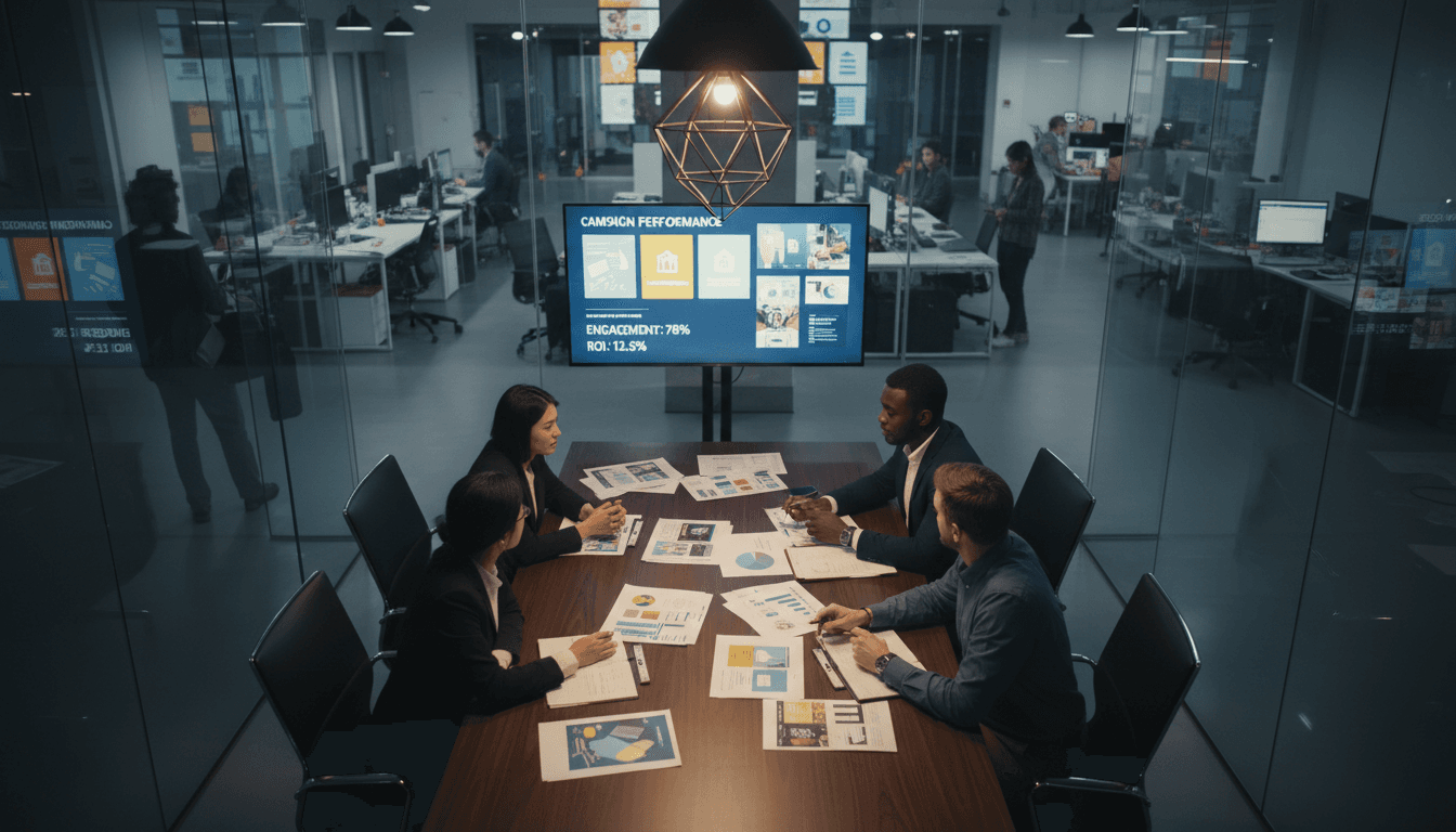 Sales team discussing customer acquisition strategy in a meeting